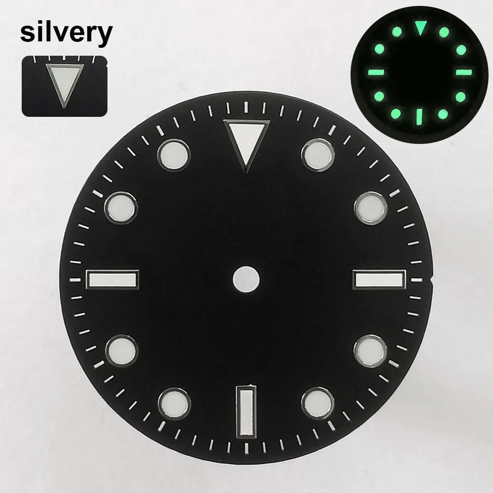 151 type of dials Submariner 28.5mm dial with calendar window suitable for NH35 movement luminous dial can support DIY dial customization name/logo