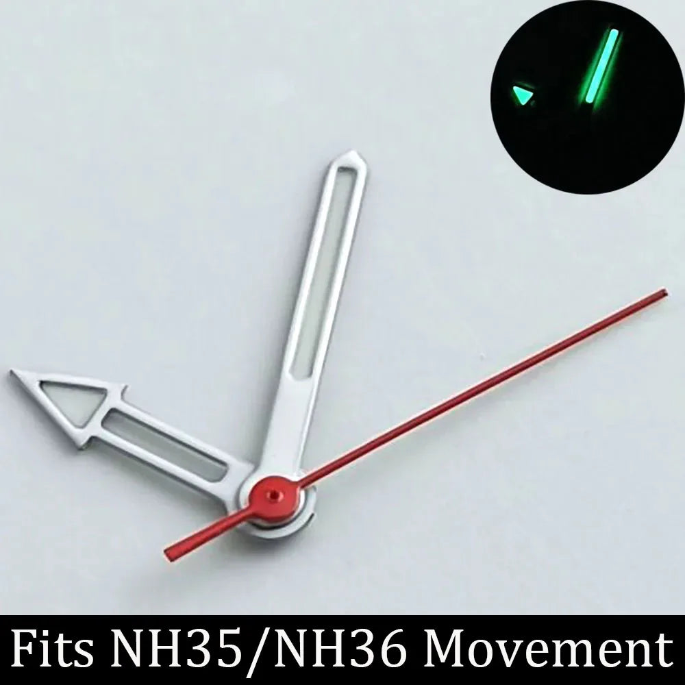 high-quality Watch accessories watch pointer NH series 35 NH36 hands green luminous suitable for N H35/ NH36 movement