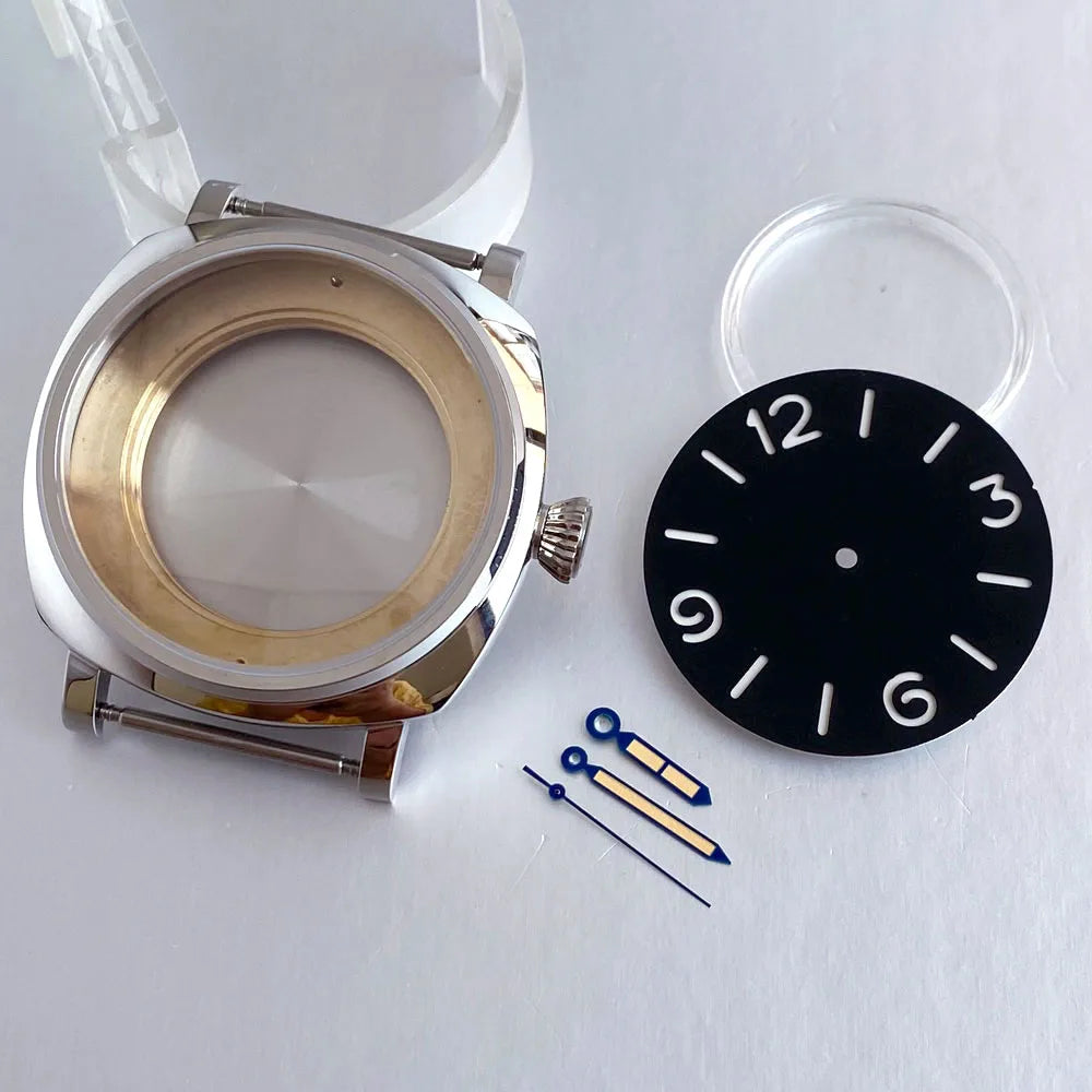 42mm Radiomir Mod Watch Case set 20ATM Sapphire Glass 35mm California dial Luminous NH35 NH36 ETA2824 Miyota8215 Movement Watch Parts