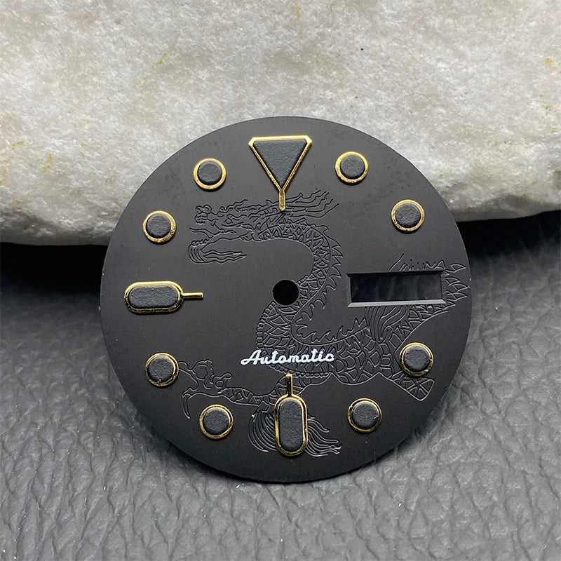 NH36 Watch Dial 28.5mm for SKX007 SKX173 SRPD Turtle Abalone Tuna Canne Diving Watch Dragon