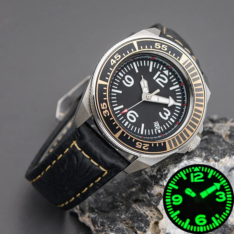 Sterile King Samurai Watch C3 Luminous Sapphire NH35 Automatic Diver 20Bar 43MM
