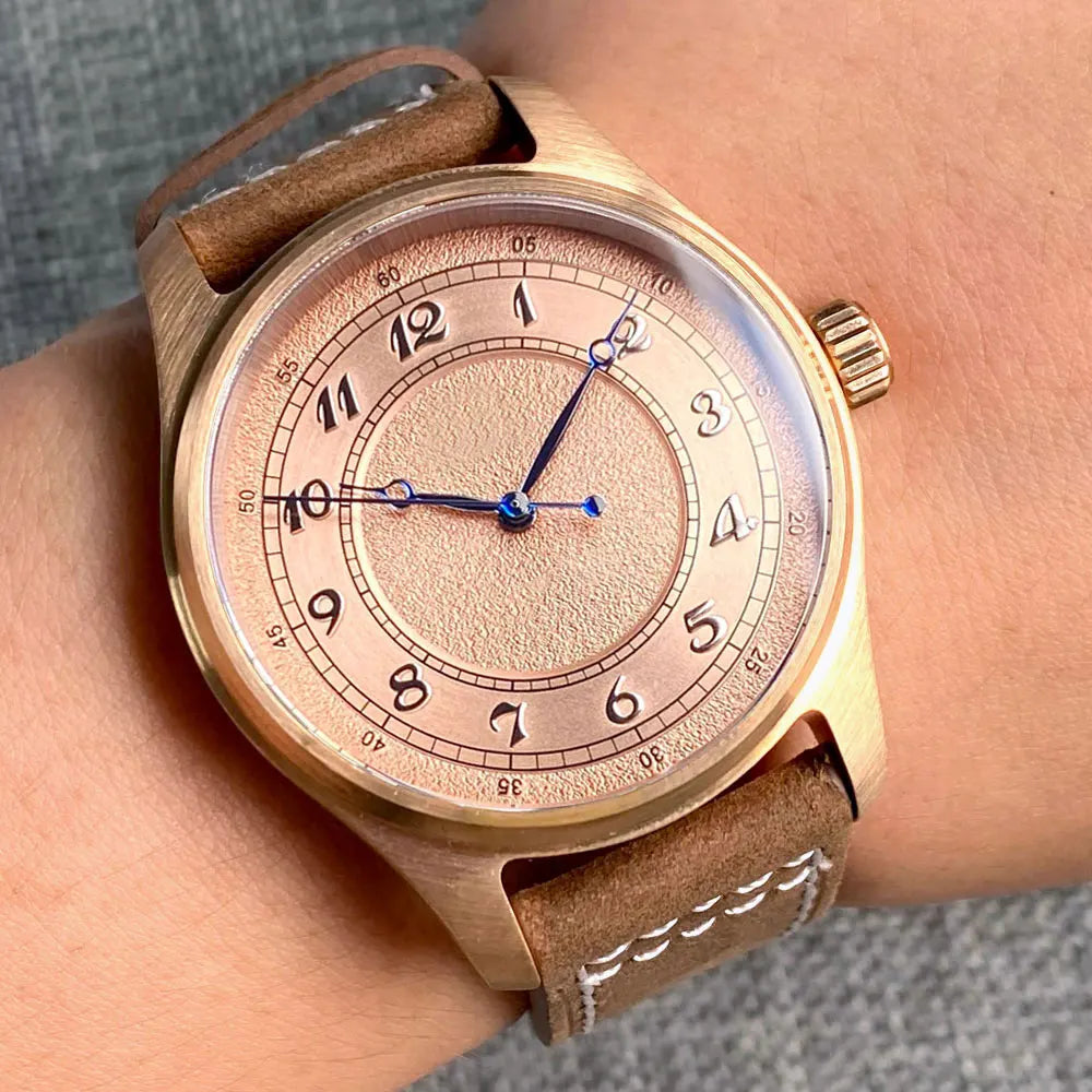 Tandorio TD191T Titanium Bronze 39mm 20ATM Pilot Watch NH35A PT5000 Sapphire 20Bar