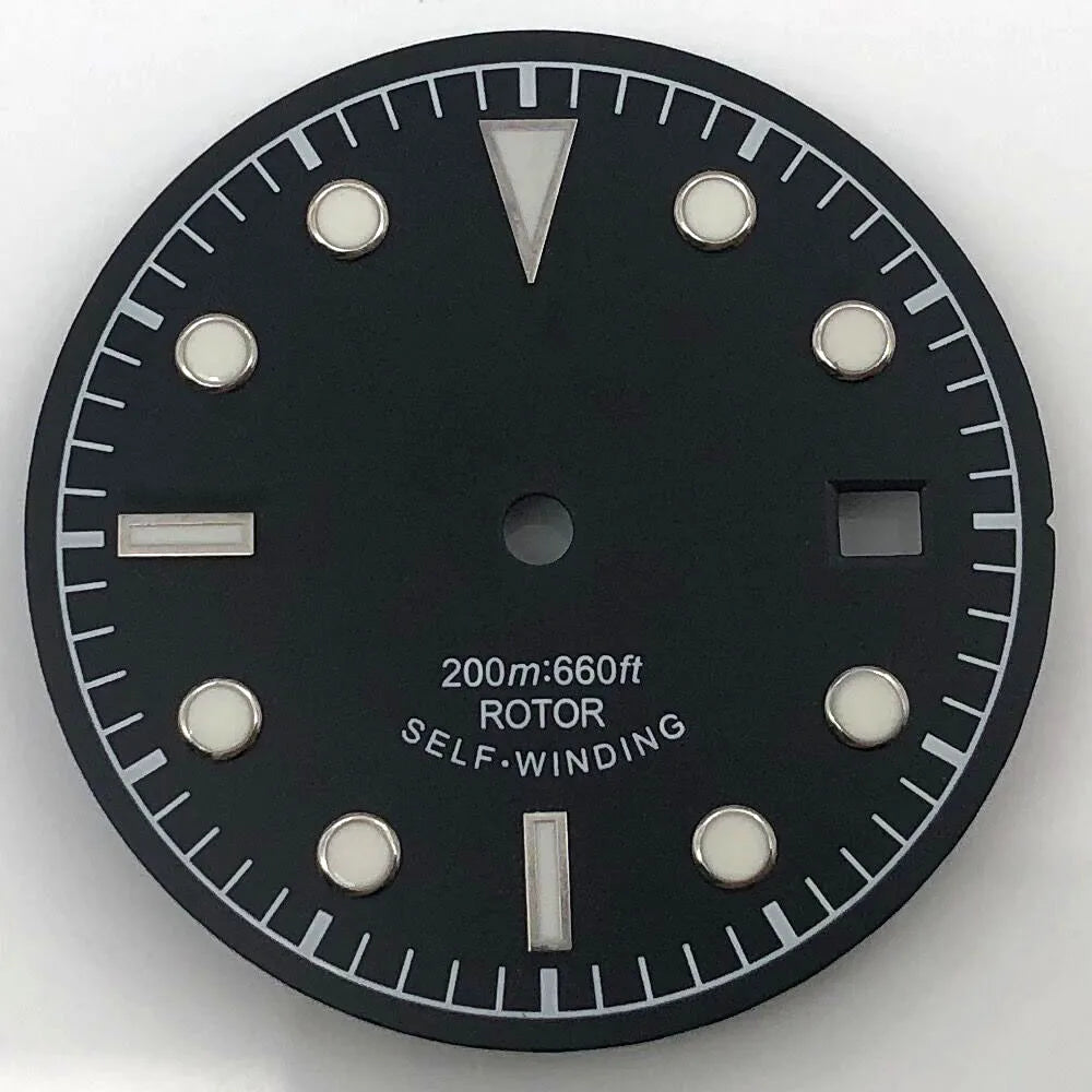 30.5mm Dial For 41MM Black Bay Mod Green Luminous NH35 NH36 ETA2836/2824 Miyota8205/8215/821A