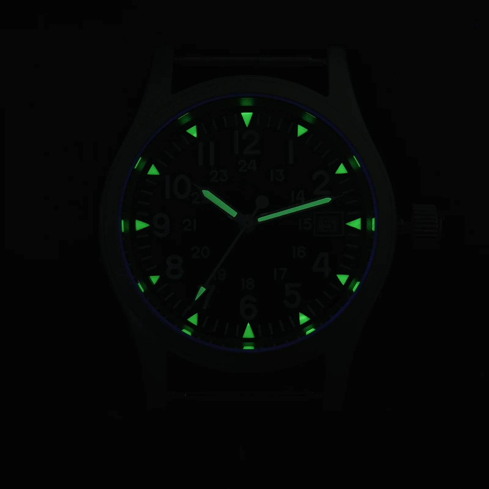 Militado ML05 Military Watch 38 mm  Ronda 515 Quartz  Domed Sapphire 10bar Super Luminous field Watches