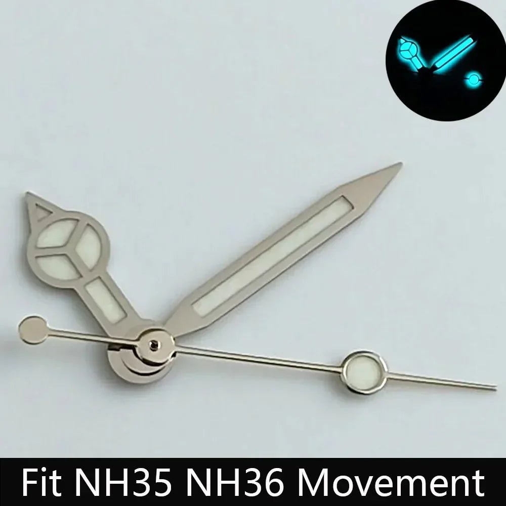 high-quality Watch accessories watch pointer NH series 35 NH36 hands green luminous suitable for N H35/ NH36 movement