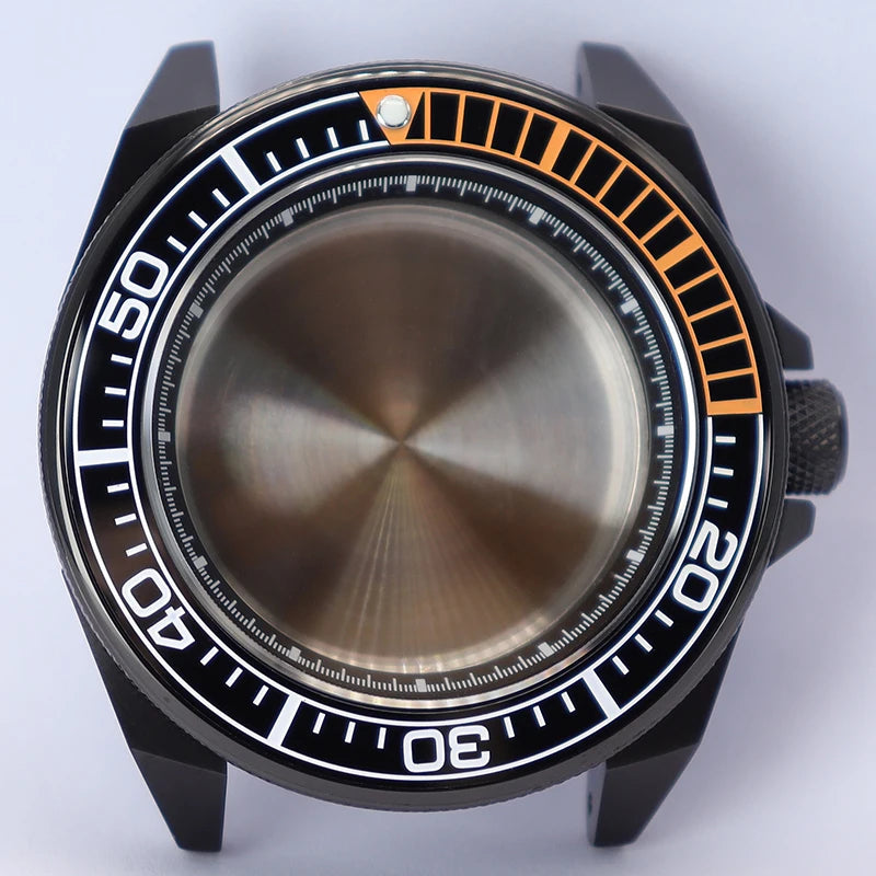 43.8mm Modified Samurai Watch Case Sapphire For NH35 NH36 NH38 4R36 Movements 100M Waterproof