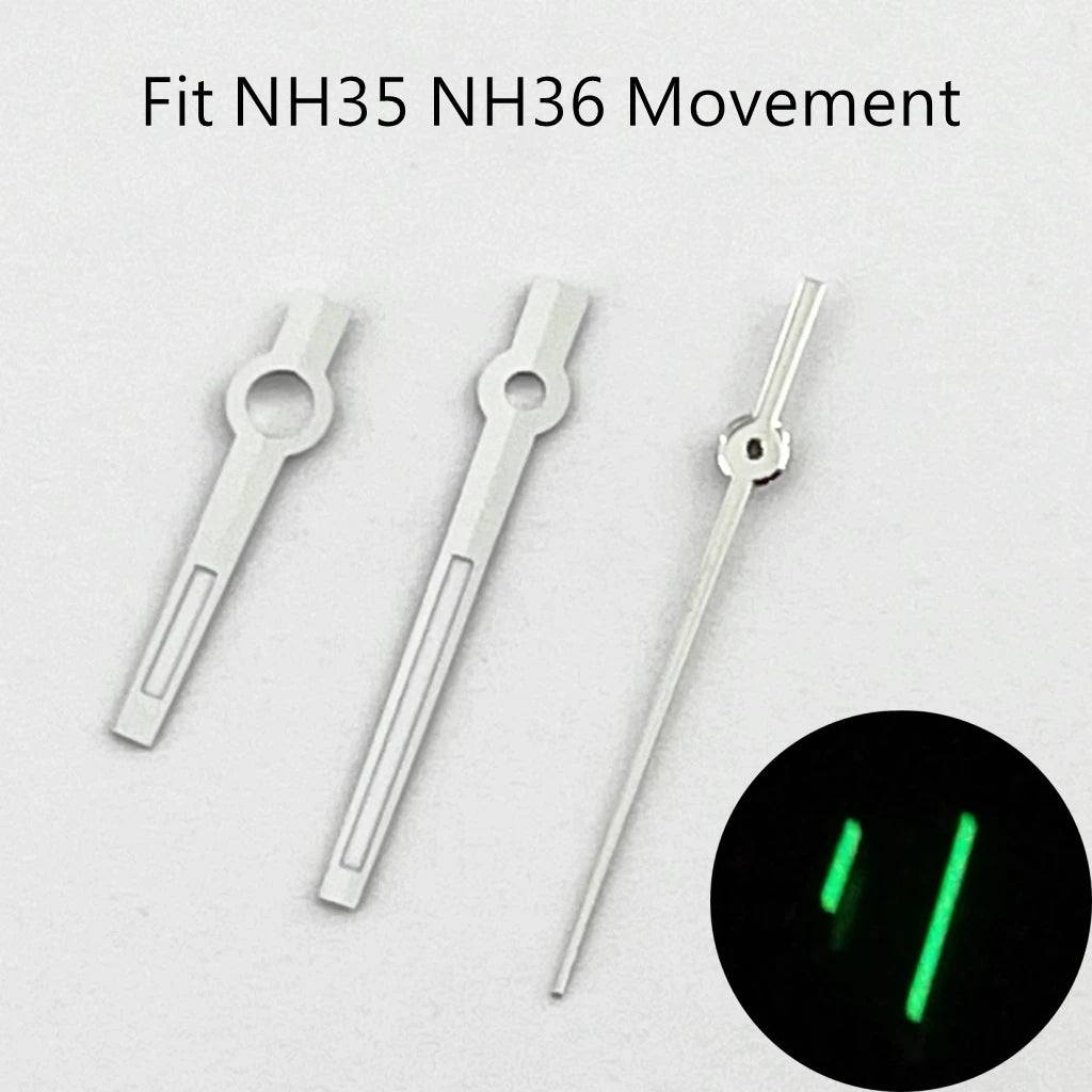 NH35 Silver/Rose gold Watch Luminous Hands Fit NH35 NH36 ETA2836 2824 DG2813 3804 Miyota8215 8205 821A Movement Automatic