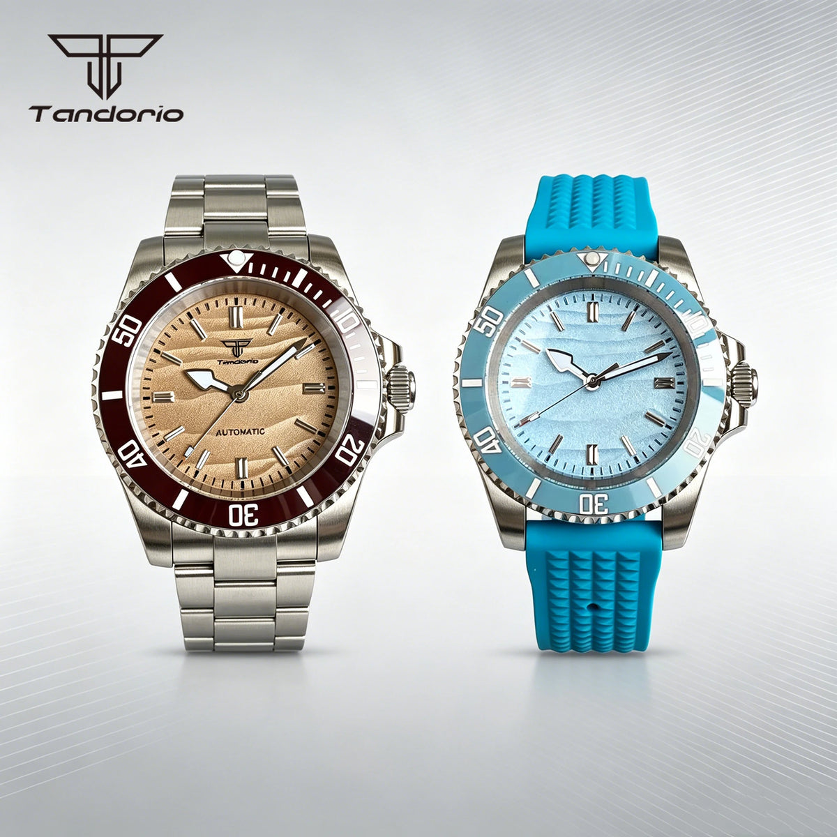 40MM Sand Dune Submariner Mod Tandorio TD266S Sapphire For Miyota 8215/NH35/2824 Movt 10ATM