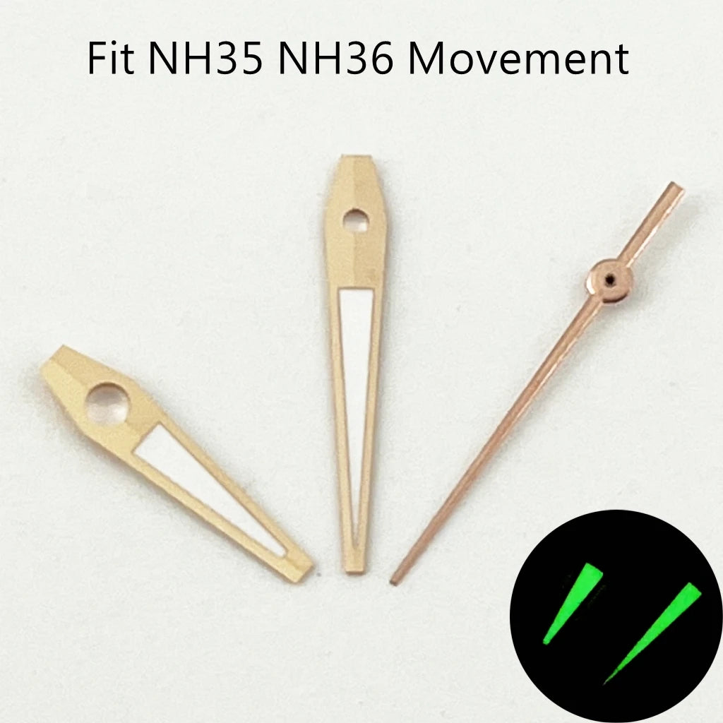 NH35 Watch Hands Silver/Gold/Black/Rose Gold Luminous Watch Hands Fit NH35 NH36 ETA2824 2836 PT5000 Movement Watch Accessories