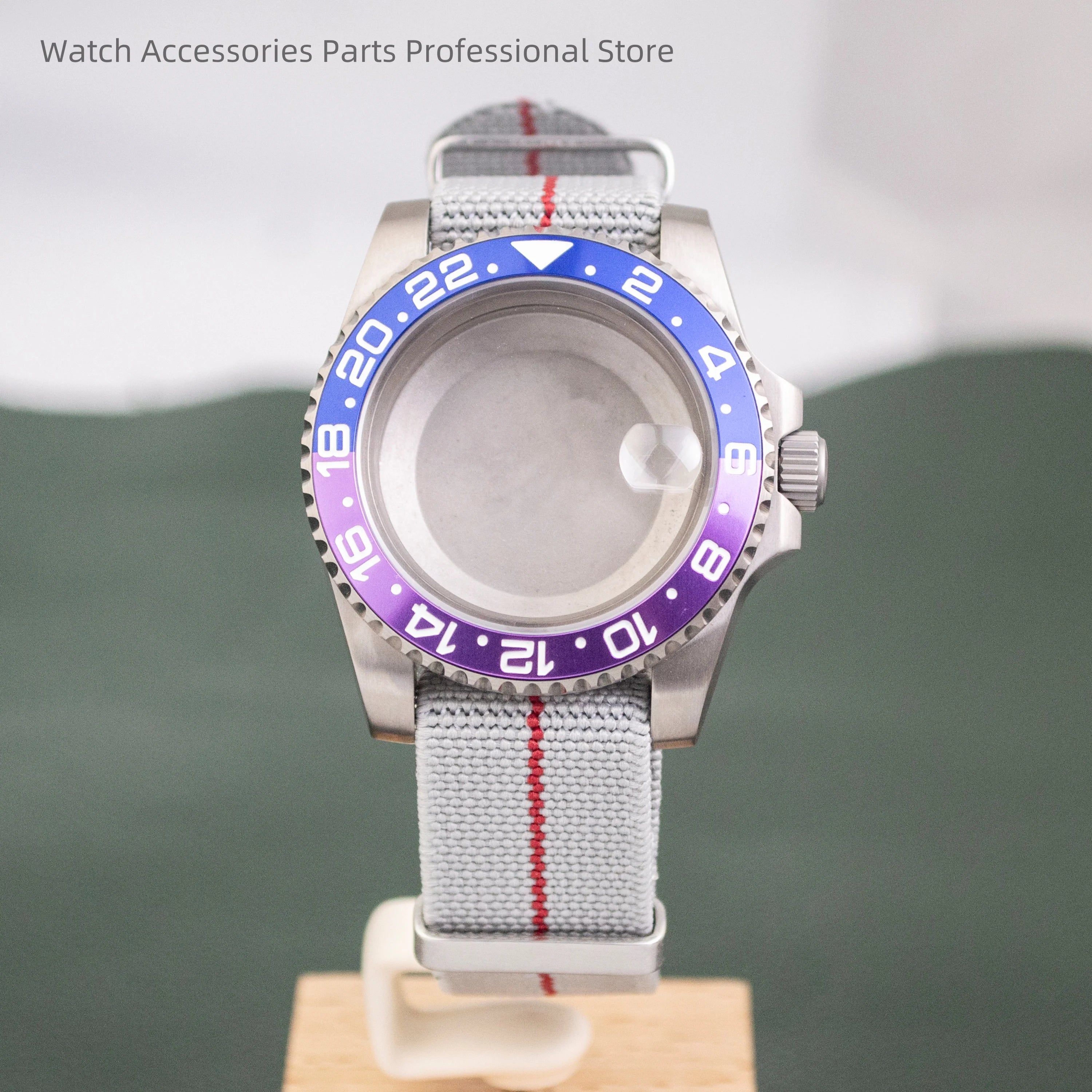 40mm Titanium Watch Case Nylon Strap Sapphire For ETA2824 PT5000 NH35 NH36 SUB GMT Watch Accessories