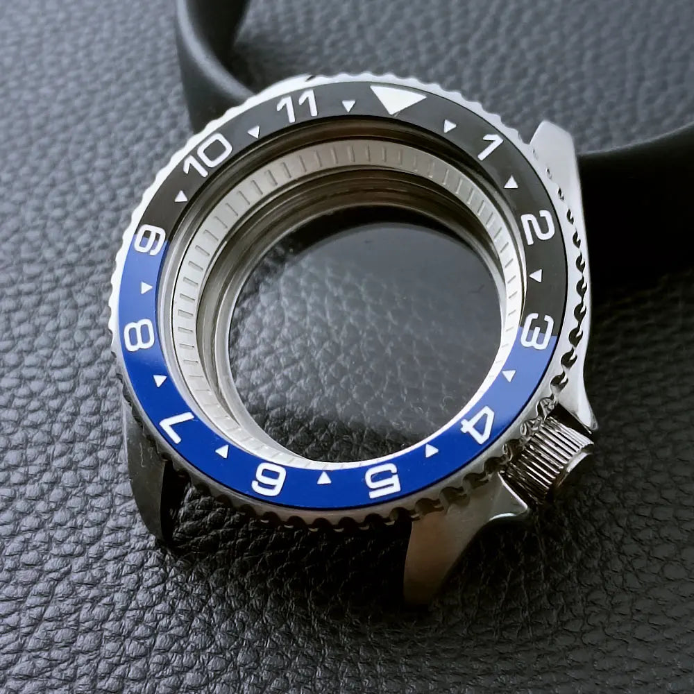 42mm Skx007ケースMod for NH35 316スチールケース NH35 NH36ムーブメント/ダイヤルケース プレーンサファイアガラス 22mmストラップ ウォッチボックス