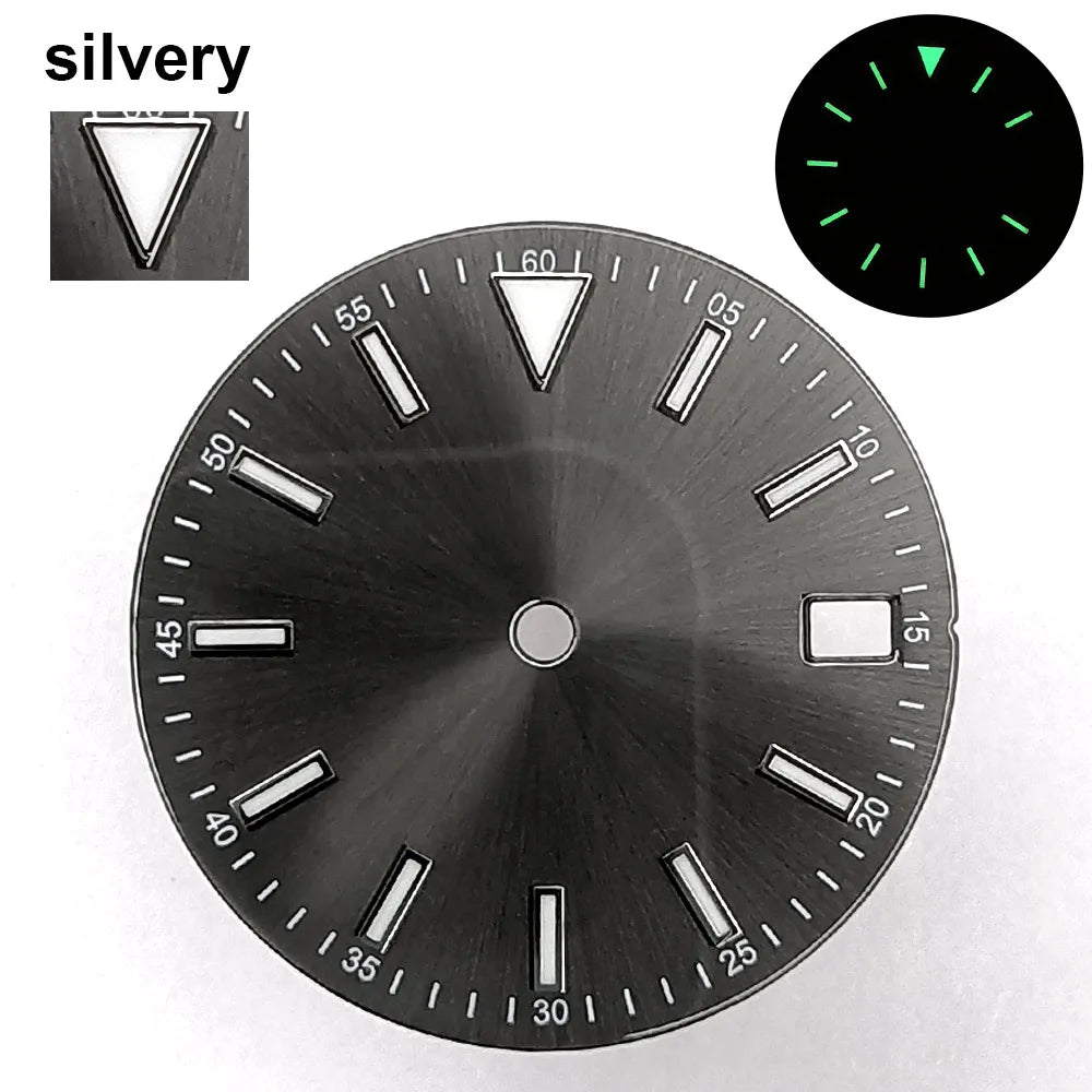 151 type of dials Submariner 28.5mm dial with calendar window suitable for NH35 movement luminous dial can support DIY dial customization name/logo
