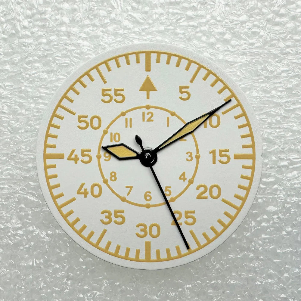 28.5mm pilot Dial Green Luminescence Suitable for NH35/NH36 Movement Installation, Pilot Mechanical Watch Modification Accessories