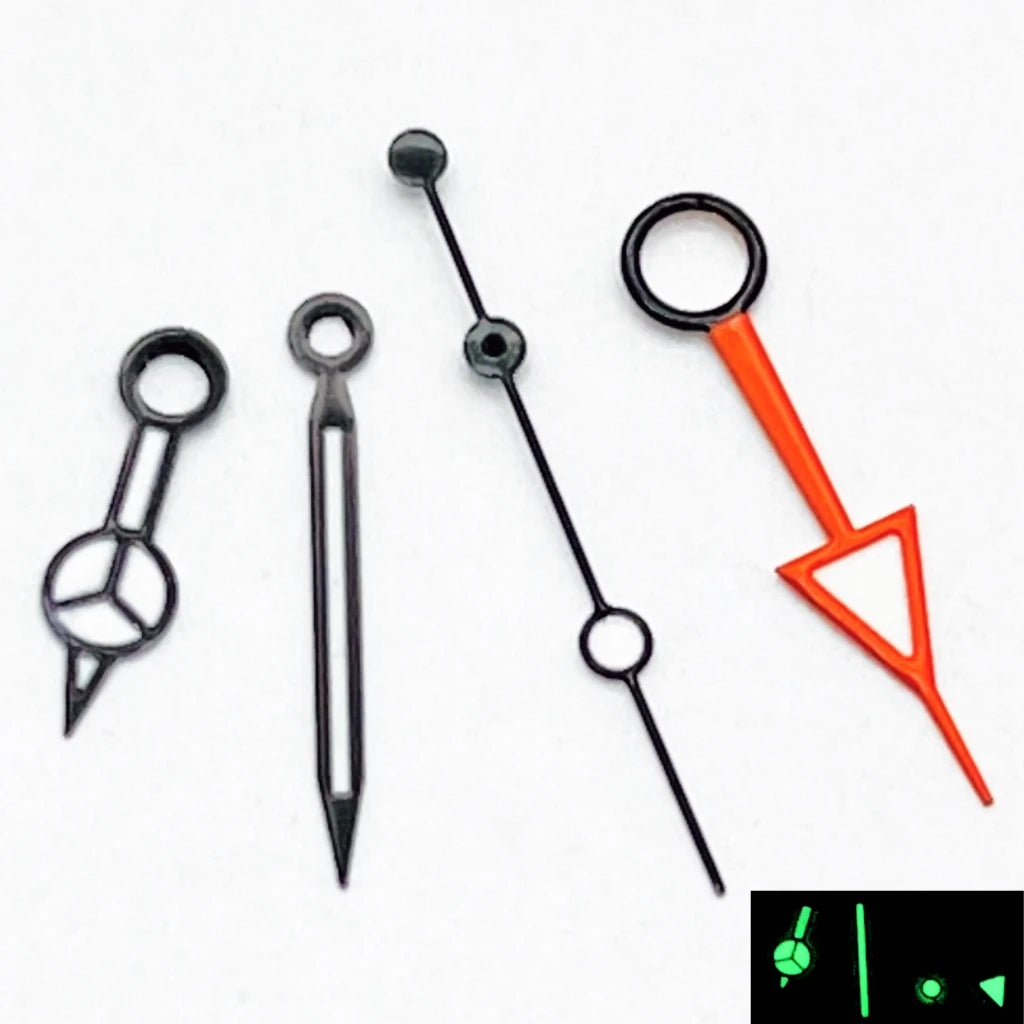 RICHUS NH34 GMT Watch Hands Silver/Black/Gold/RoseGold Blue Luminous Fit NH34 Movement Watch Accessories