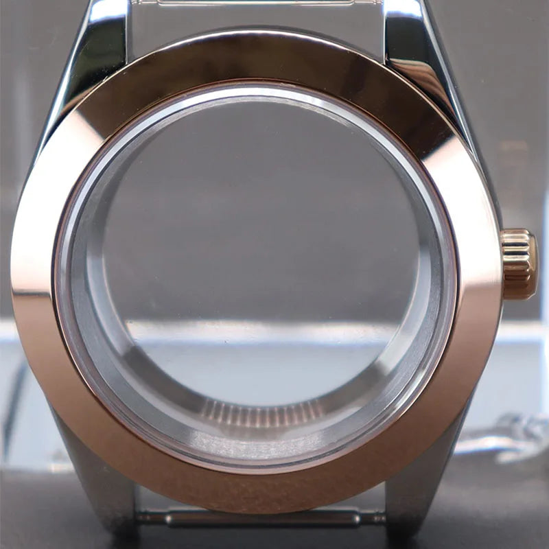 Explorer Watch Case 36mm/39mm Silver Rose Gold yellow Gold Two tone Sapphire 316L stainless Steel For Nh35 Nh36 NH34 NH38 Nh70 Miyota 8215 8285Movement