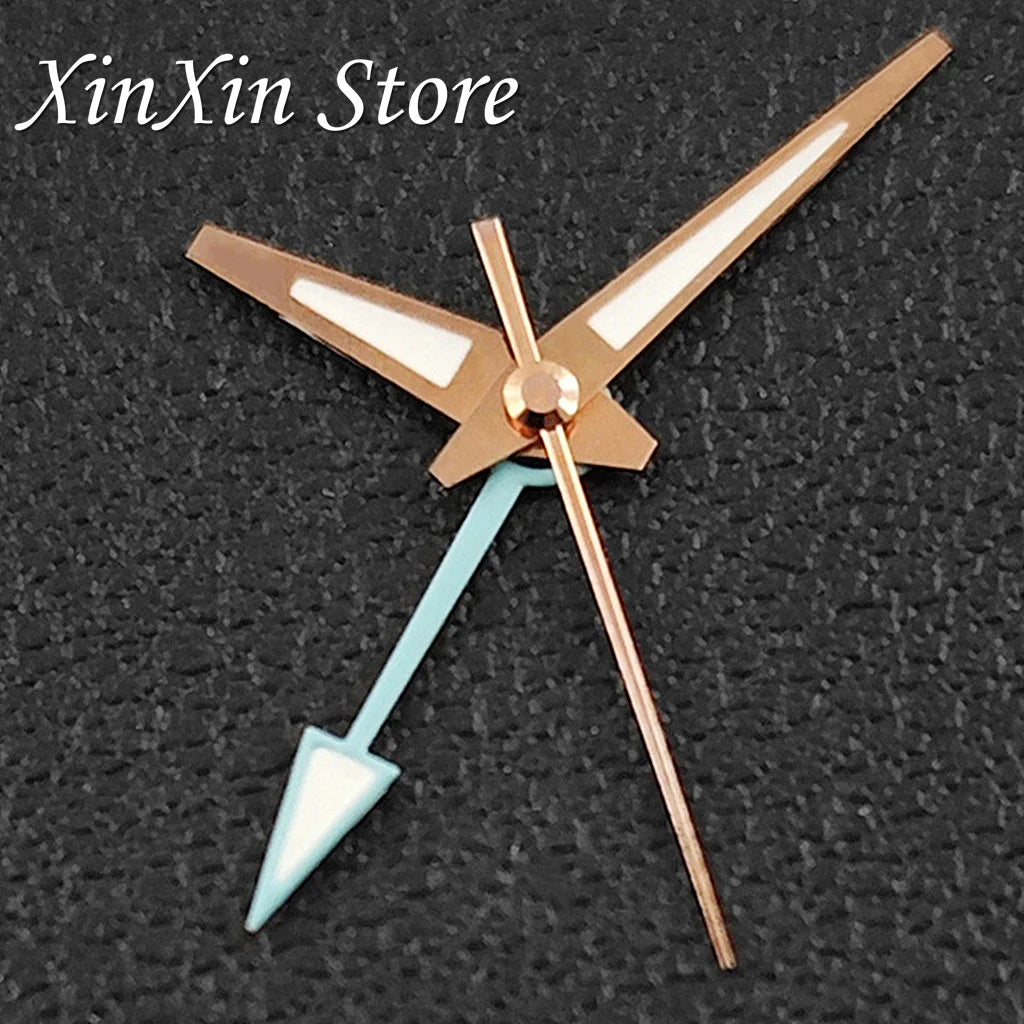 GS 4 Pointers NH34A GMT Watch Hands C3 Green Luminous Watch Needles for NH34 NH35 NH36 NH38 Movement