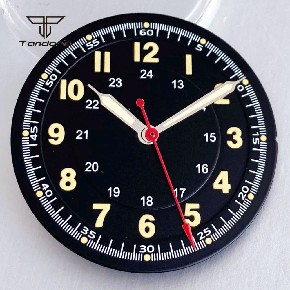 36mm Titanium Watch Case+29mm Dial+Hands Pilot Wristwatch Parts Fit NH35 NH36 ETA2824/2836 PT5000 ST2130 Miyota8215 8205 821A