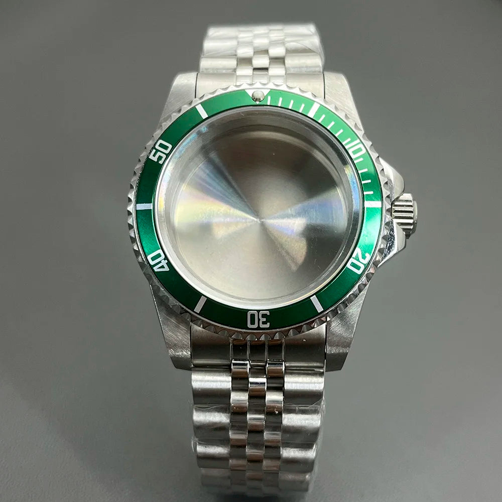 Retro Diver case 39mm,10bar waterproof stainless steel sapphire crystal case, suitable for NH34, NH35, NH36 mechanical movement accessories