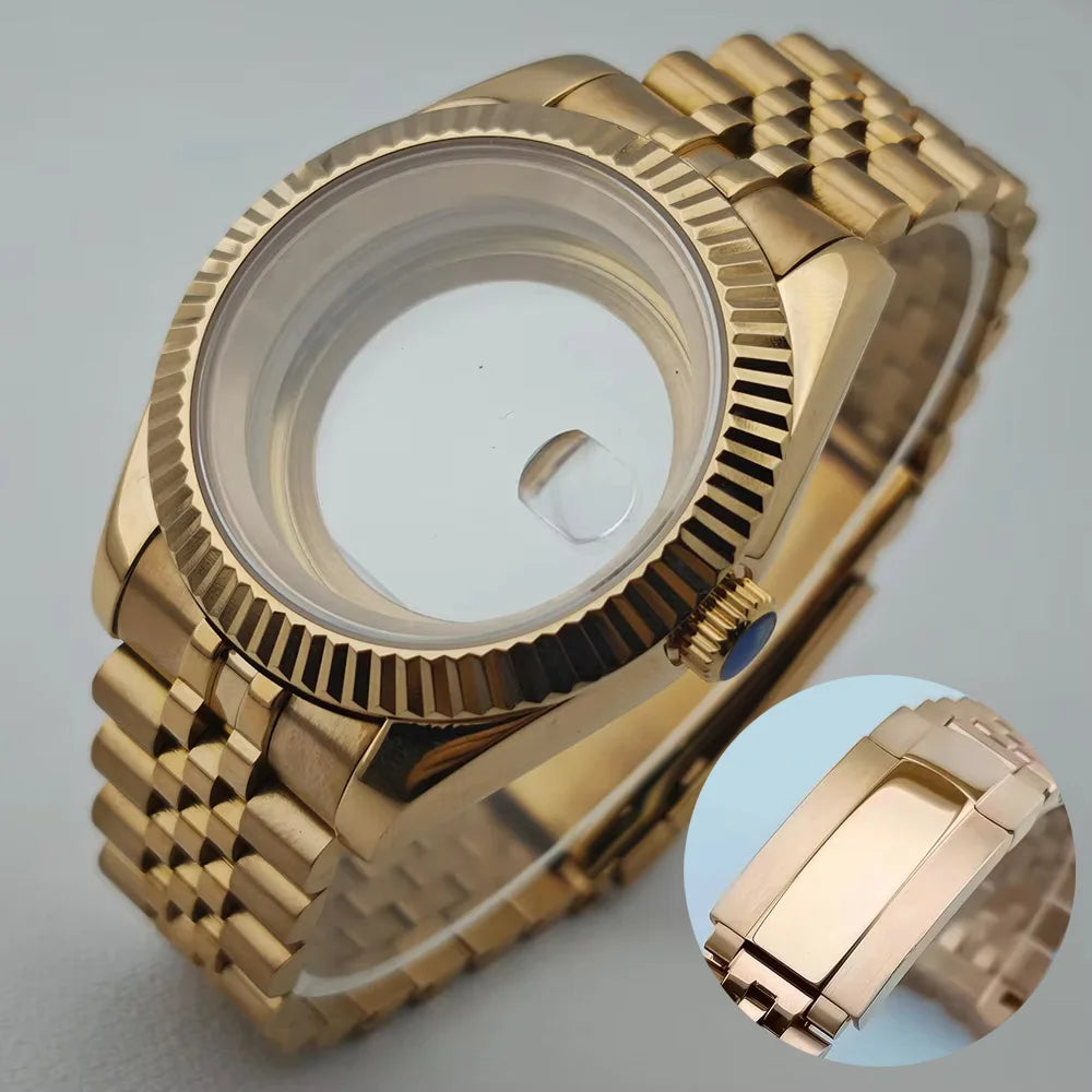 40MM M8285 Watch Case M8215 Watch 316L stainless steel strap Sapphire mirror and stainless steel case accessories for 8285 movement