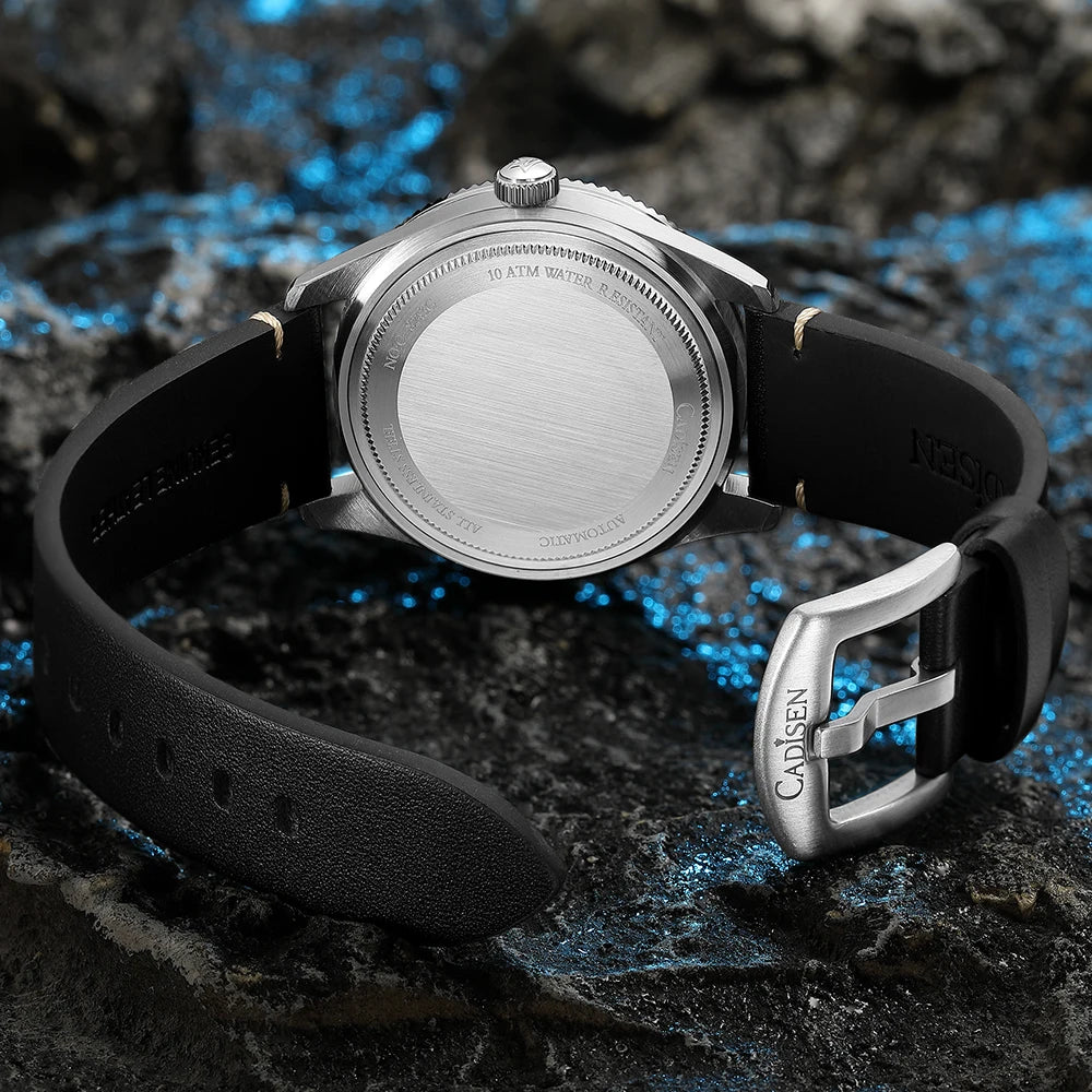 CADISEN C8239 40mm Dive Watch MIYOTA 8215 Movement 10bar AR Mineral Crystal Luminous Red Mens Watches