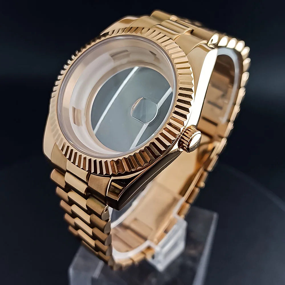 40MM M8285 Watch Case M8215 Watch 316L stainless steel strap Sapphire mirror and stainless steel case accessories for 8285 movement