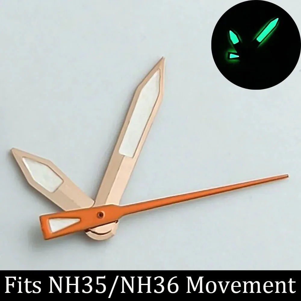 high-quality Watch accessories watch pointer NH series 35 NH36 hands green luminous suitable for N H35/ NH36 movement