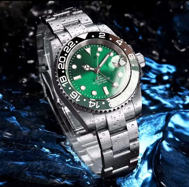 Tandorio GMT Watch TD258B Luminous 40mm NH34A Automatic 20BAR