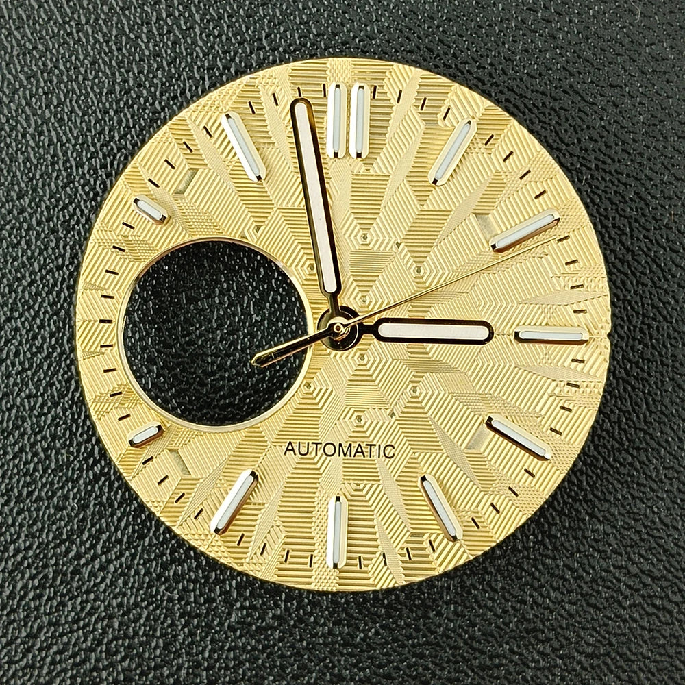 NH38 Watch Dial man watch Custom logo dial green luminous suitable for NH38 movement watch accessories