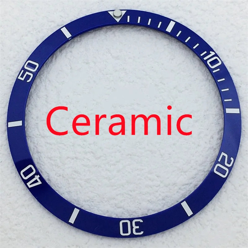 BB58 Watch Bezel Insert 37.2mm x 31.4mm Ceramic/aluminium for 39mm Case Watch Accessory Parts