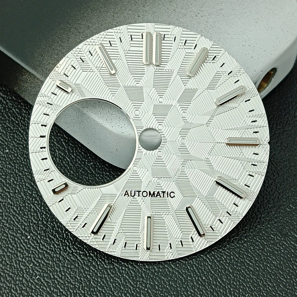 NH38 Watch Dial man watch Custom logo dial green luminous suitable for NH38 movement watch accessories