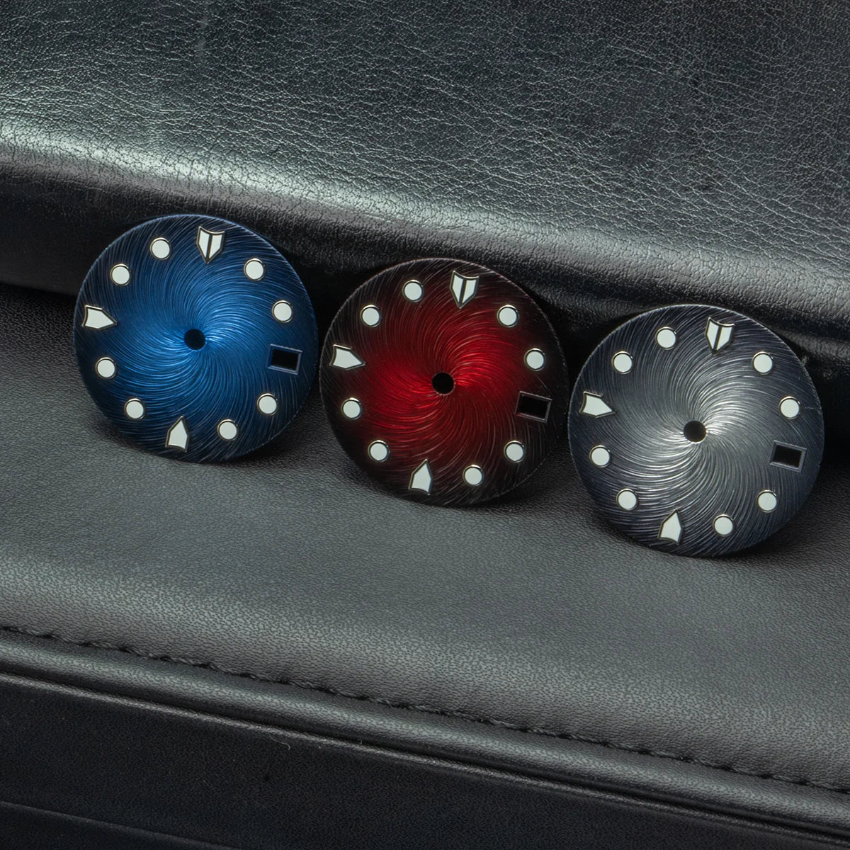 28.5mm Gradient Watch Dial NH35 NH35A Movement Green Luminous Coloured Gradient Dial Fit 3 O'Clock Crown 3.8 O'Clock Crown