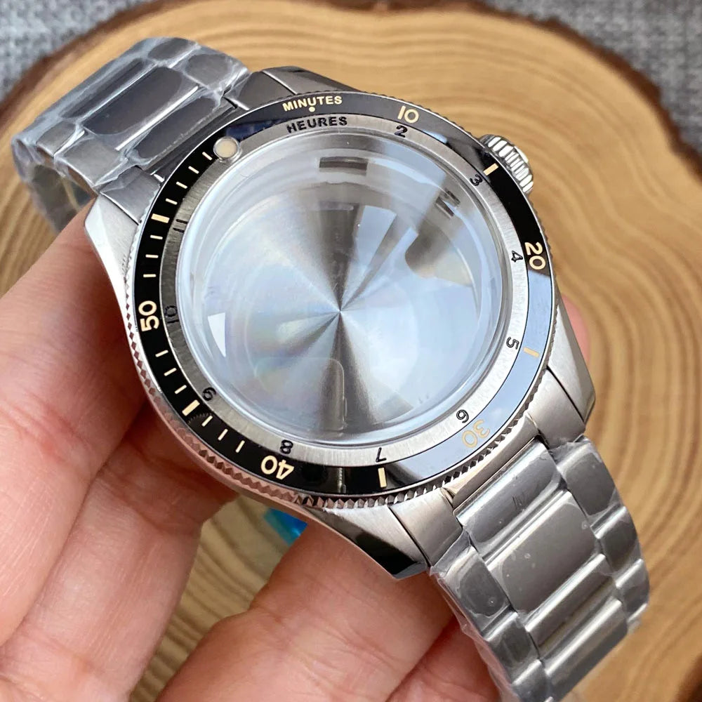 Serica Diver Case 20bar Diving Steel Watch Case for NH34 NH35 NH36 NH37 NH70 NH72  ETA2824 PT5000 Bow Sapphire Glass 120click Bezel Ceramic Insert