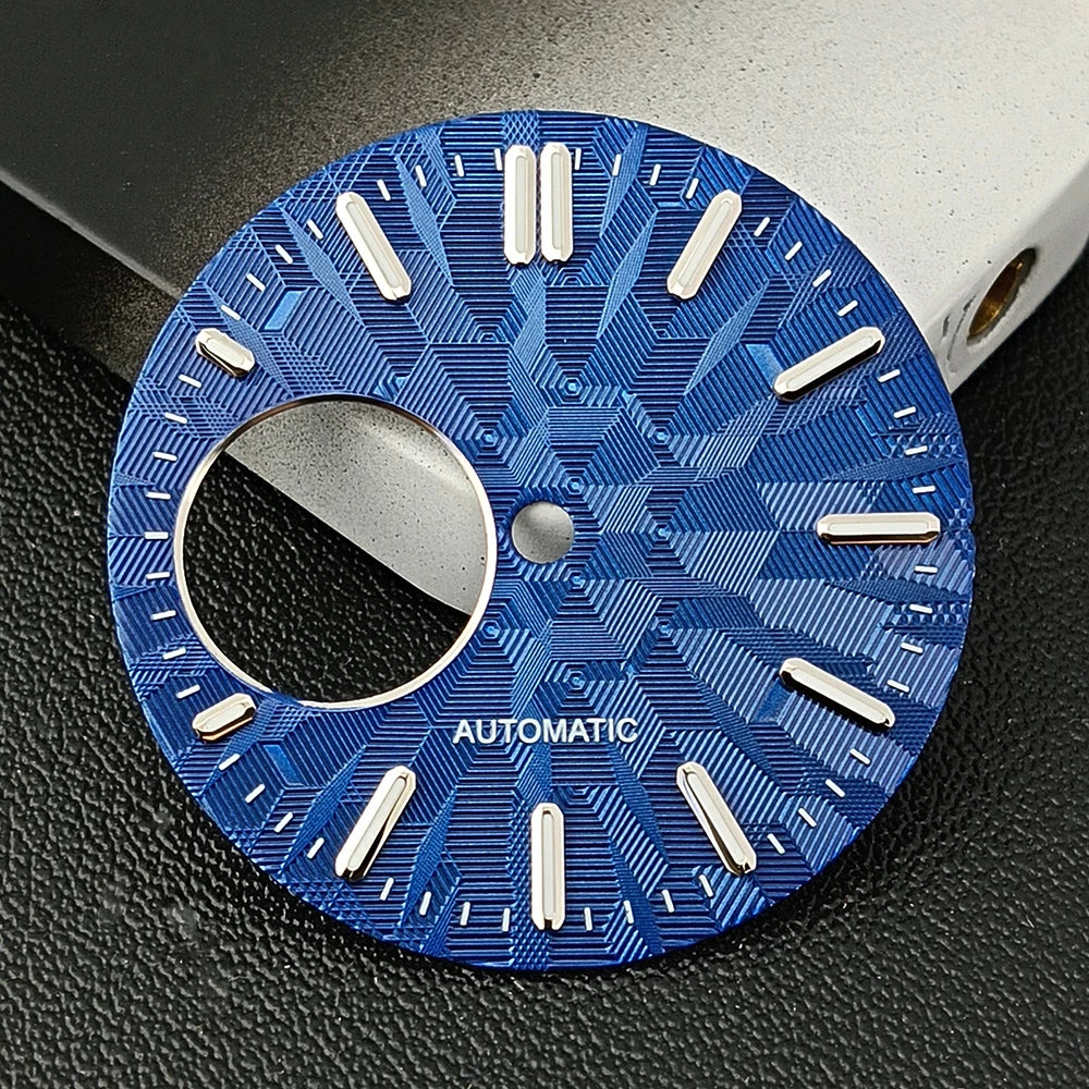 NH38 Watch Dial man watch Custom logo dial green luminous suitable for NH38 movement watch accessories