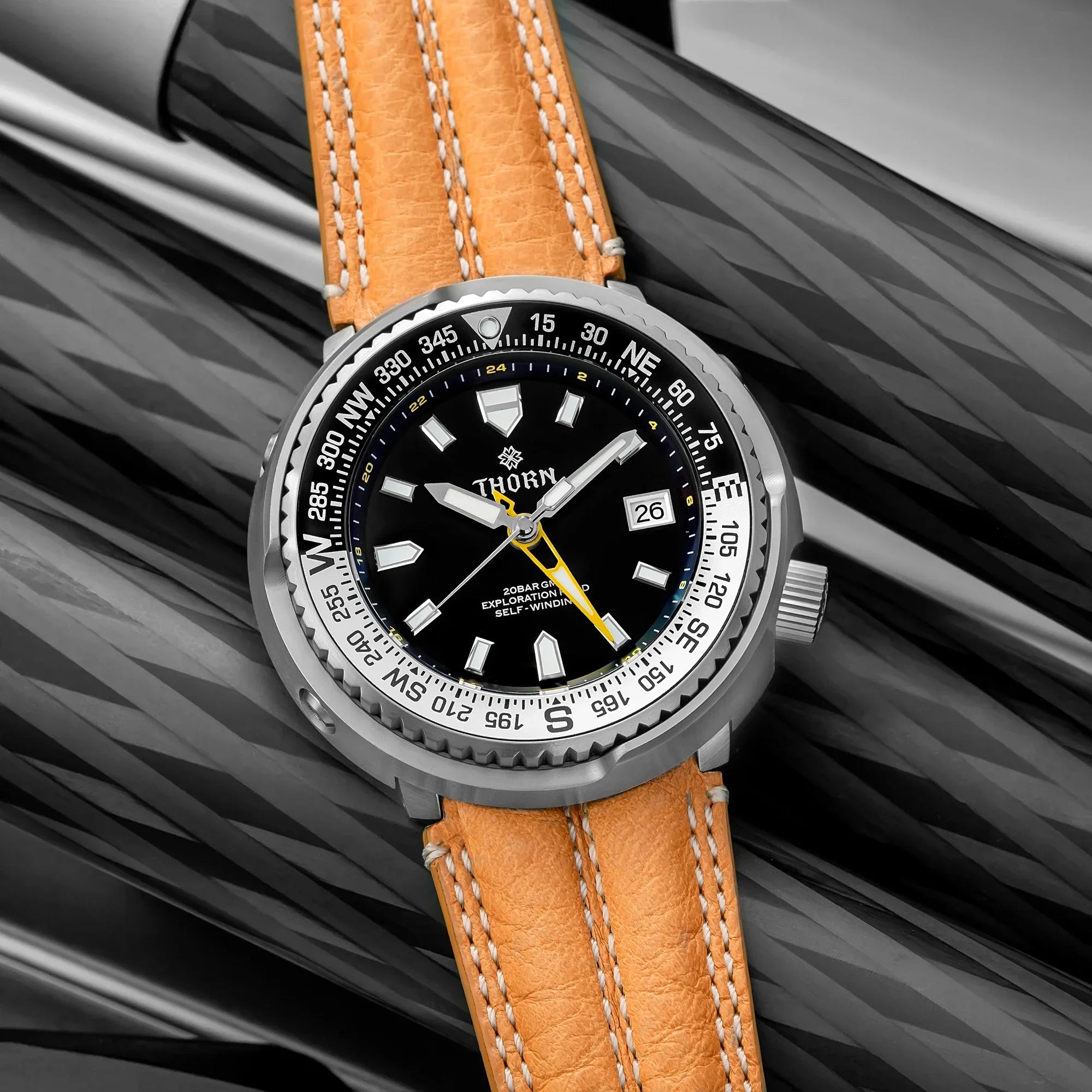 THORN T012 Titanium Mountain Tuna Watch NH34 GMT Movement 47mm Sapphire  20Bar  BGW9 Luminous