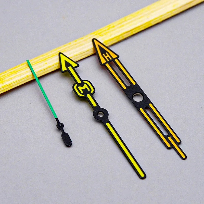 Arrow Watch Hands C3 Green Super Luminous stinger Fits NH34NH36 NH35 4R 7s Automatic Movement