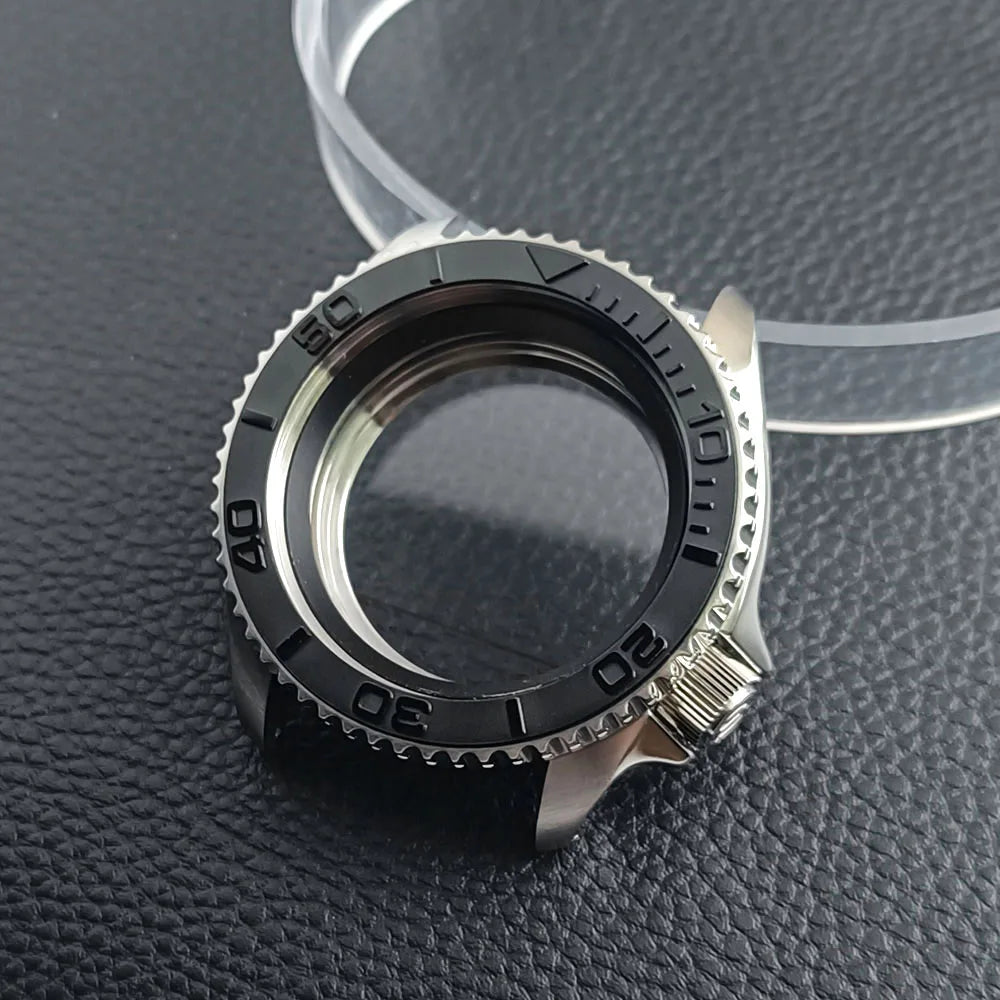 42mm Skx007ケースMod for NH35 316スチールケース NH35 NH36ムーブメント/ダイヤルケース プレーンサファイアガラス 22mmストラップ ウォッチボックス