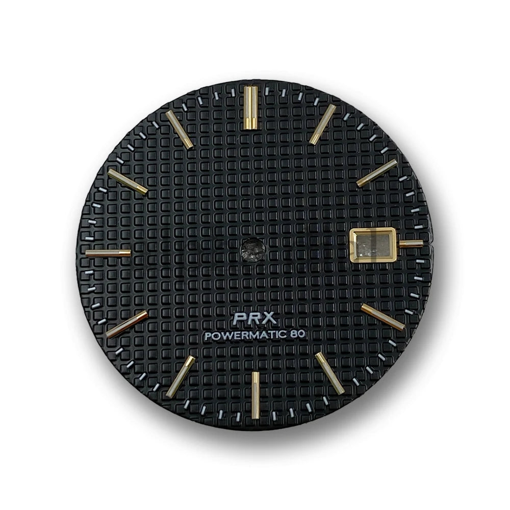31.8mm Watch Dial No Logo Waffle Texture Thin Markers Watch Dial Mod Fit For PRX AP Seiko NH35/36 Movement Case Parts Hands Accessories