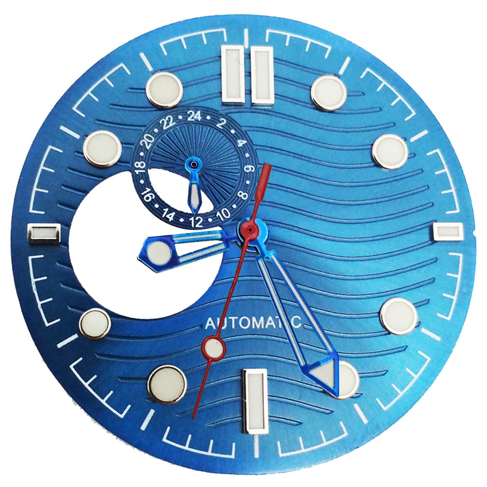 NH39 Watch Dials 31mm Subsecond dial Hands Green Luminous Watch Accessories Parts