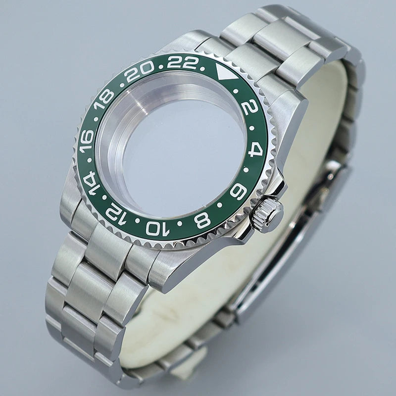 40MM Submariner watch case Eta2824 Sw200 PT5000 Sloping Bezel Sapphire GMT Yacht Master