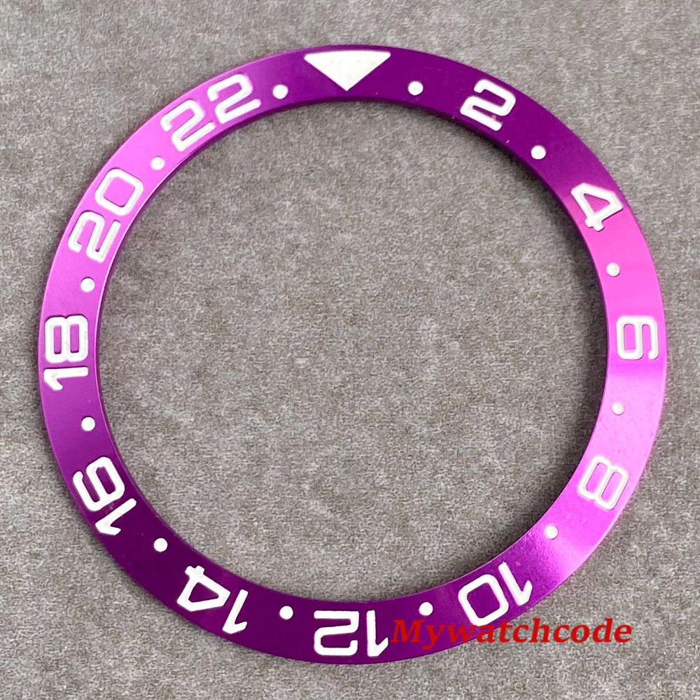 38mm x 30.5mm Black Red Purple Bezel Insert Replacement Part For 40mm GMT SUB SKX 007 Mens Watch Accessories Case Ring