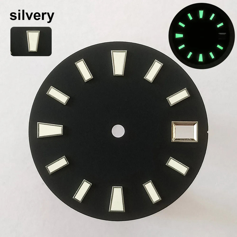 151 type of dials Submariner 28.5mm dial with calendar window suitable for NH35 movement luminous dial can support DIY dial customization name/logo