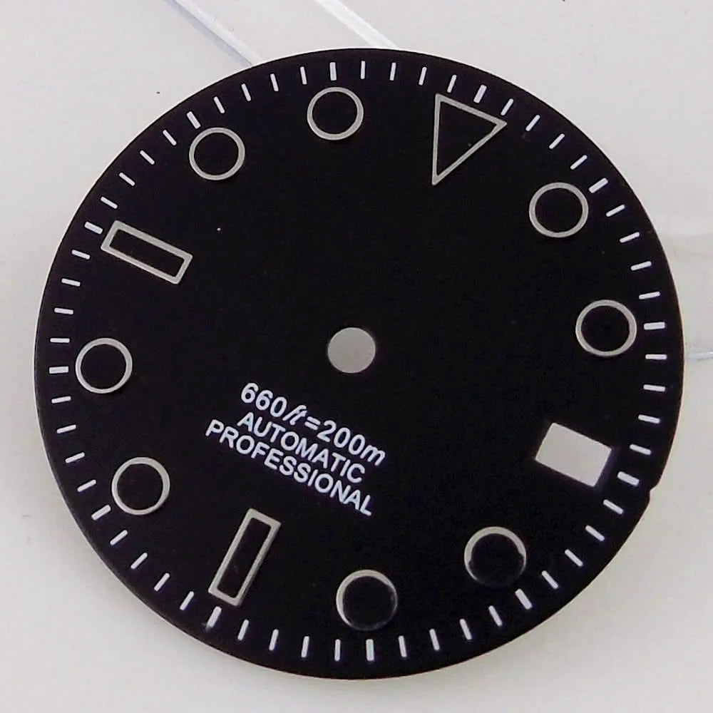 SU B Watch Part 28.5mm Watch Dial for NH 35 NH 36 NH 37 NH 38 NH 39 NH 70 NH 72 Di ver Wristwatch Parts Green/Black Index Repair Tool