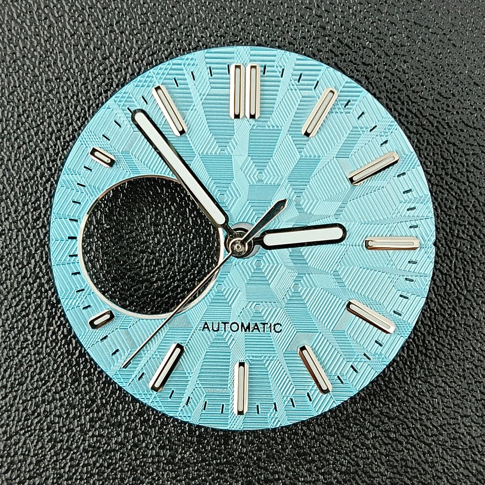 NH38 Watch Dial man watch Custom logo dial green luminous suitable for NH38 movement watch accessories