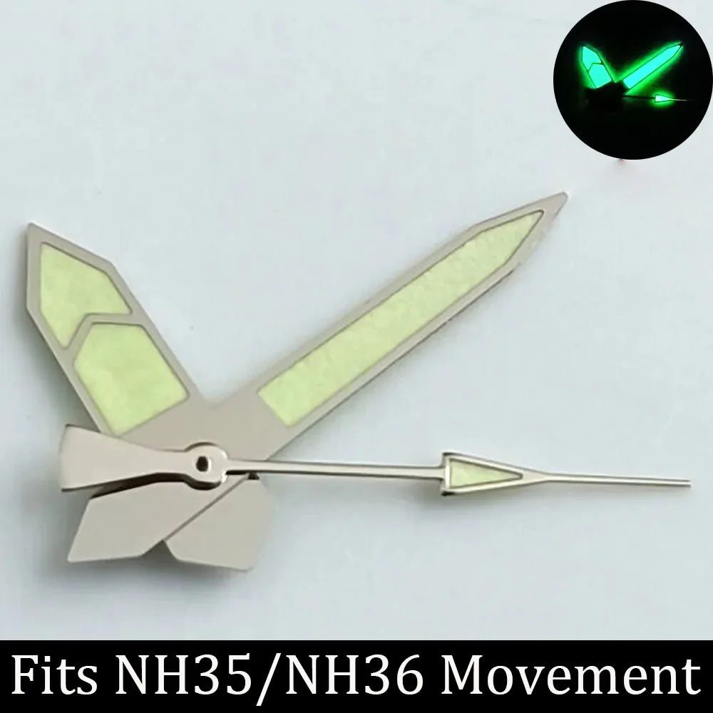 high-quality Watch accessories watch pointer NH series 35 NH36 hands green luminous suitable for N H35/ NH36 movement