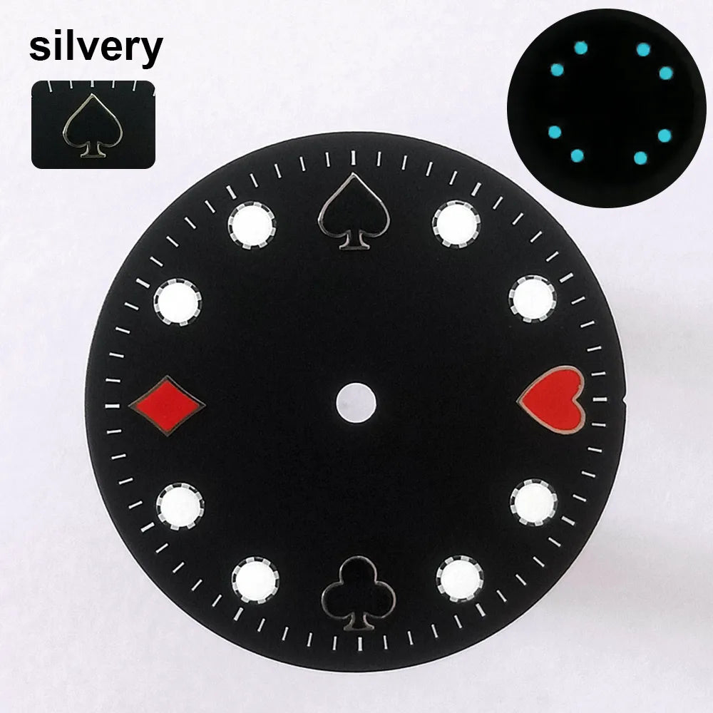 151 type of dials Submariner 28.5mm dial with calendar window suitable for NH35 movement luminous dial can support DIY dial customization name/logo