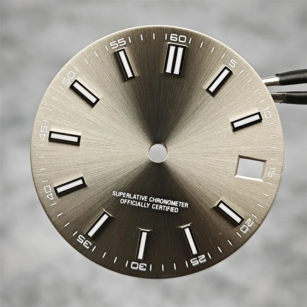 NH35 Watch Dial 28.5mm Log Modified Dial BGW9 Blue Green Luminous Watch Face Modified Watch Accessories for NH35 NH36 movements