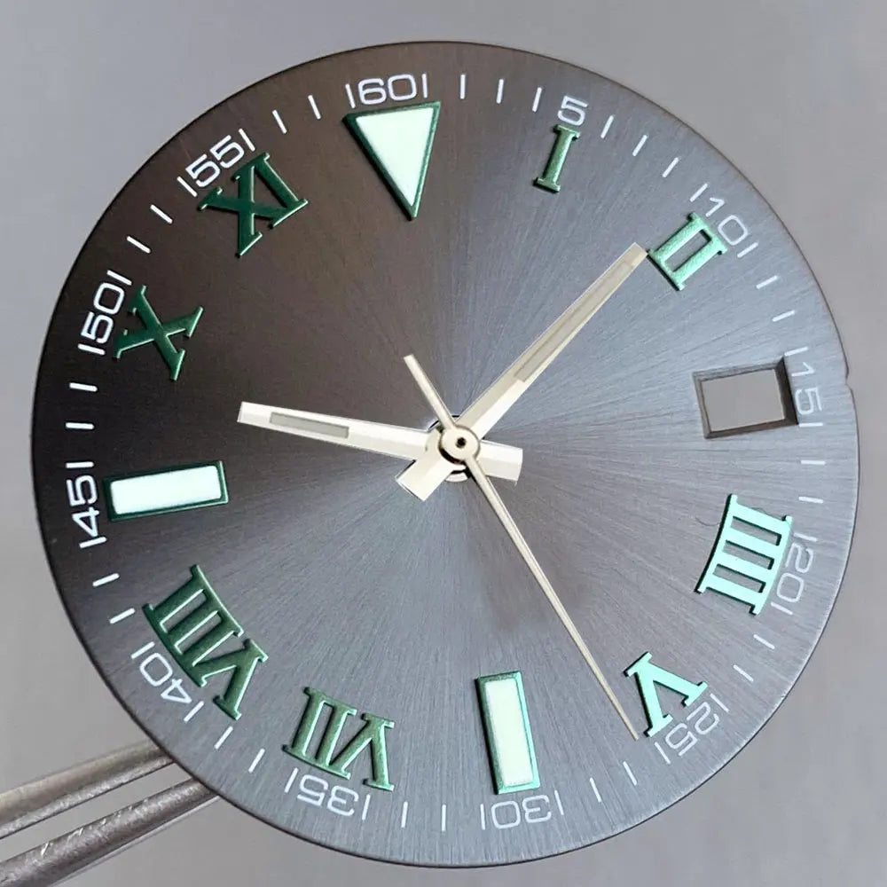 Wimbledon Style Roman Numeral Sunburst Dial 29mm Watch Dial Face For NH35 NH36 NH38 Movement Watch Replacement Part
