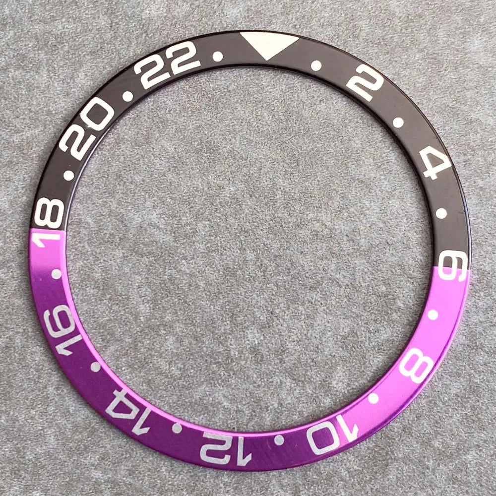 SKX007 bezel 38mm*31.5mm Watch Bezel Black/Blue/Green/Orange Aluminum Alloy Insert