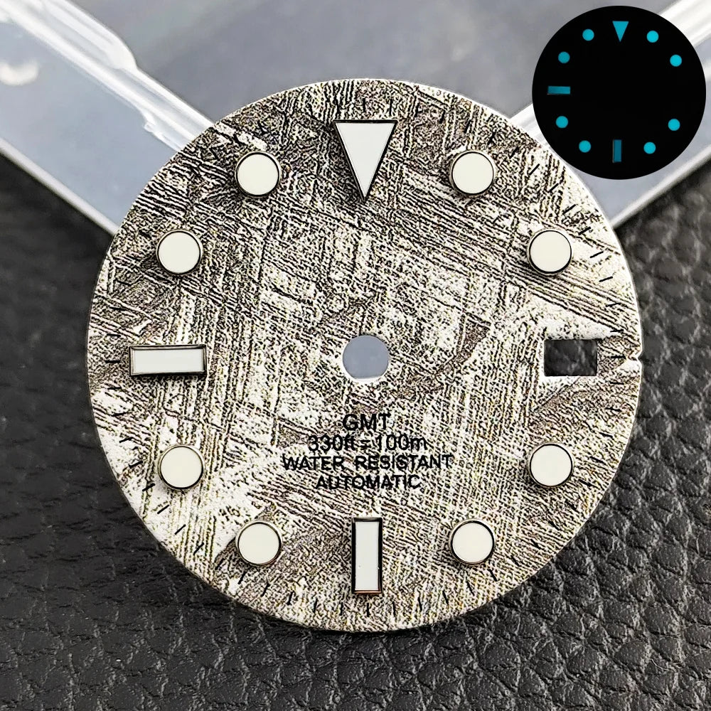 28.5mm blue lume NH35 NH34 Dial Single Calendar Submariner style with Hands Watches accessory