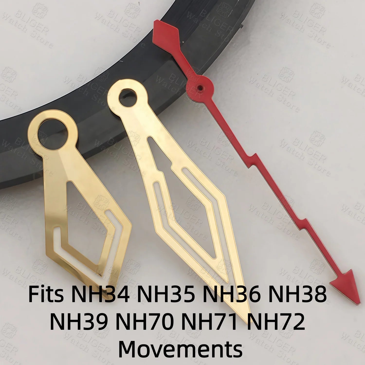 Hollow Watch Hands Fits NH35 PT5000 Movement C3 Green Luminous